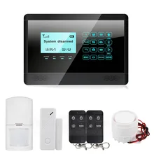 DIYSECUR 433 МГц беспроводной GSM SMS сенсорной клавиатурой главная сигнализация с сенсорным экраном m2bx