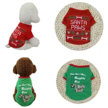 Рождественская Одежда для собак Одежда для домашних животных Одежда для рождественской собаки полиэстер футболка товары для щенков питомцев XS/S/M/XL Новое поступление#4n09