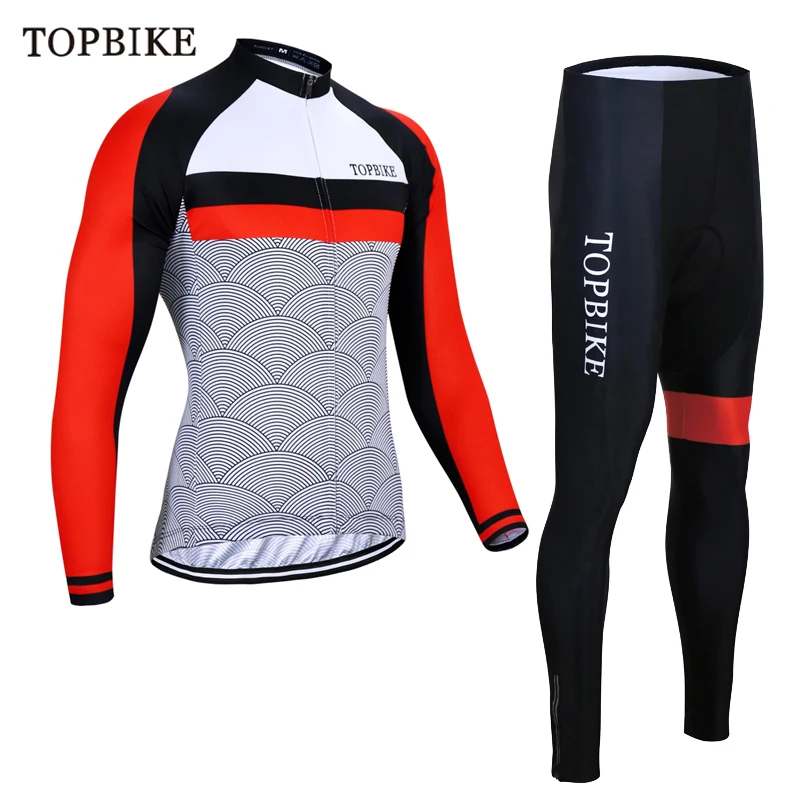 

TOPBIKE Winter thermal Fleece cycling jersey set abbigliamento ciclismo invernale bicycle clothing MTB bike jersey suits