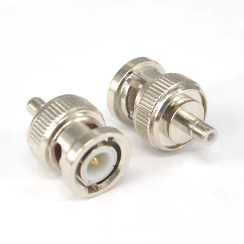 

2 Pieces RF Coaxial Adapter BNC Male to SMB Male Straight Nickelplated Connector
