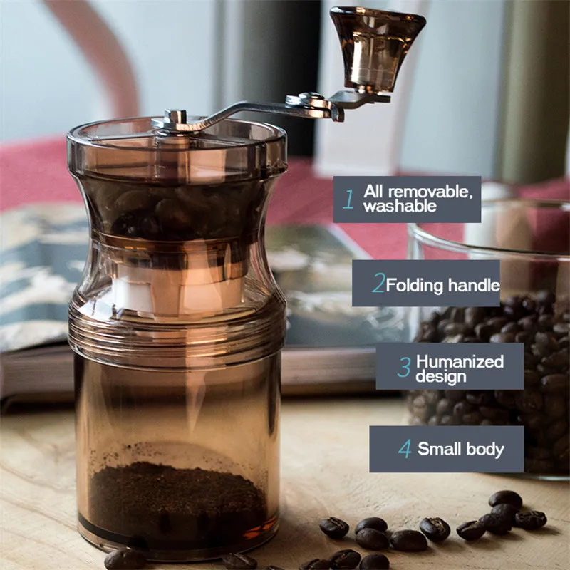 Baispo ريترو اليدوية طاحونة القهوة طاحونة القهوة السيراميك الأساسية المقاوم للصدأ المحمولة 2018 coffeeware التوابل طاحونة حبوب القهوة
