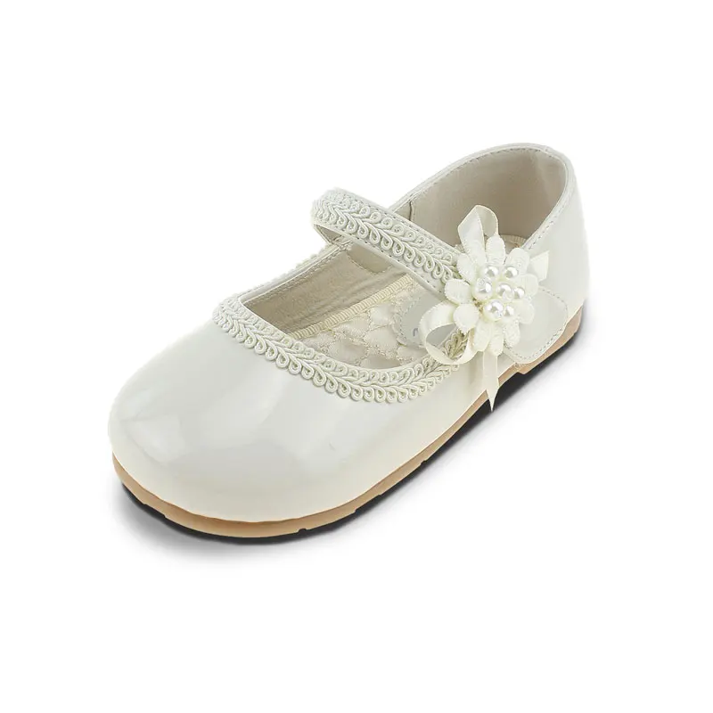 

MSMAX Dress Party Princess Shoes For Girls Children Pu Leather Flower Beading Oxford Sneakers Kids Wedding Single Shoes