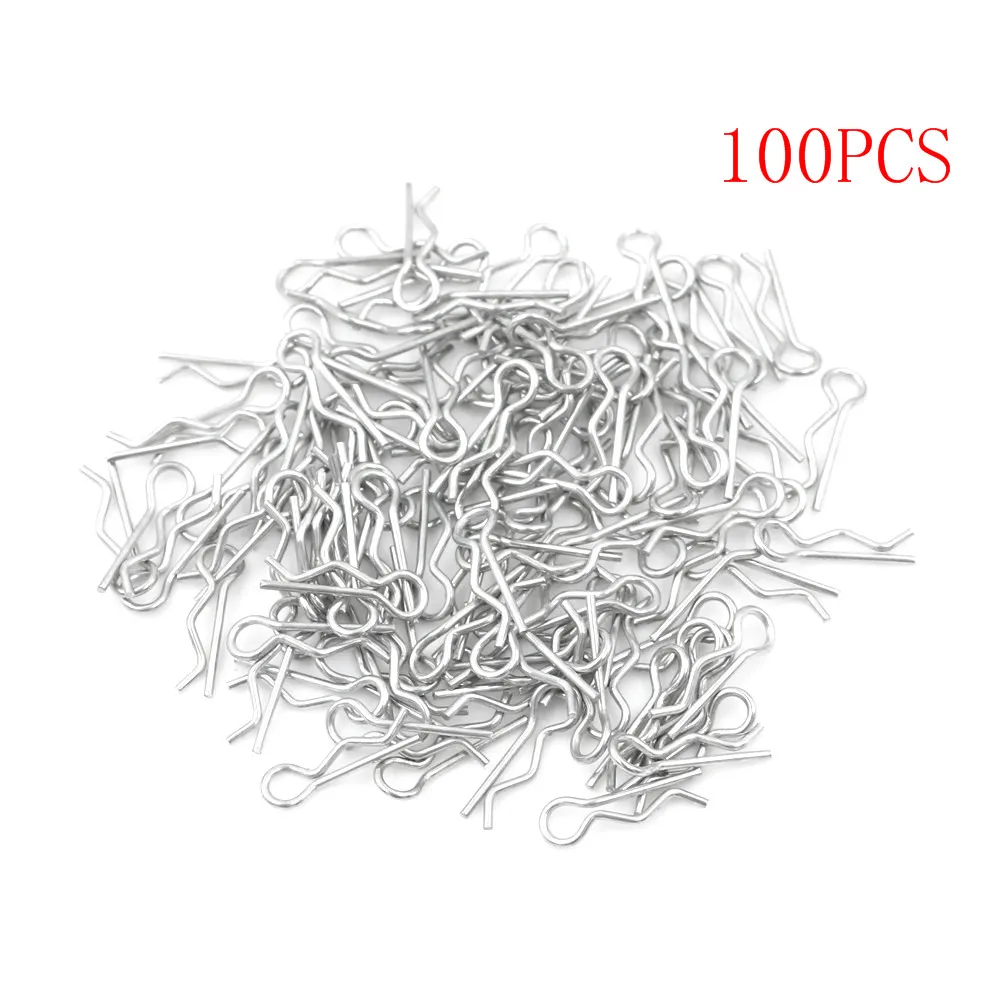 

Wholesale 100PCS Stainless Steel Body Shell Clips Pin Or RC 1/16 Model Car HSP