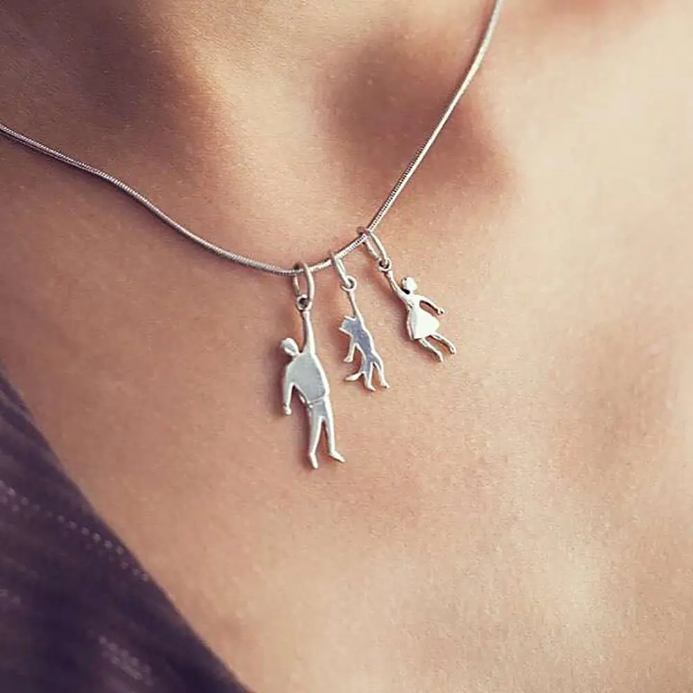 

Fashion Women Family Members Pendant Choker Necklace Party Club Jewelry Charm