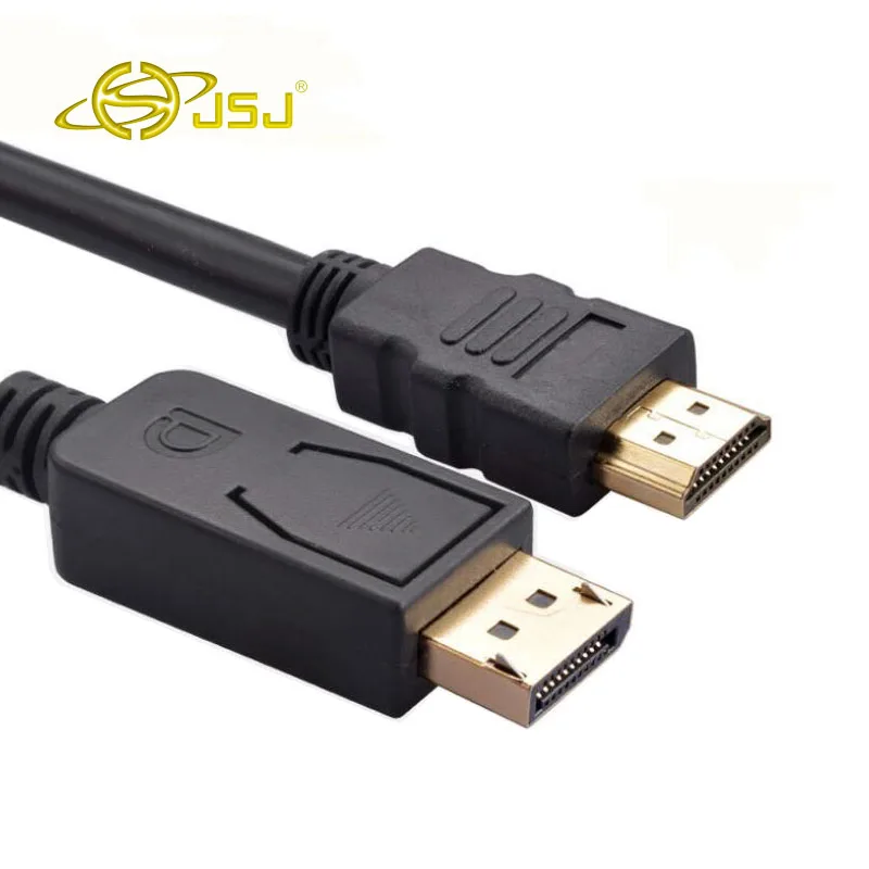 

JSJ dp to hdmi TV digital high-definition line interface DisplayPort to hdmi adapter cable 1.8M, 3M, 5M
