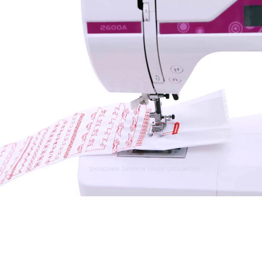 Бытовая многофункциональная швейная машина, с различными 200 стежками, может вышивать буквы, ЖК-экран, супер продукт