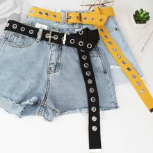 Длинная личность Харадзюку повседневное кольцо черный металлический пояс студенческие джинсовые холщовые поясные ремни Серебряная Пряжка