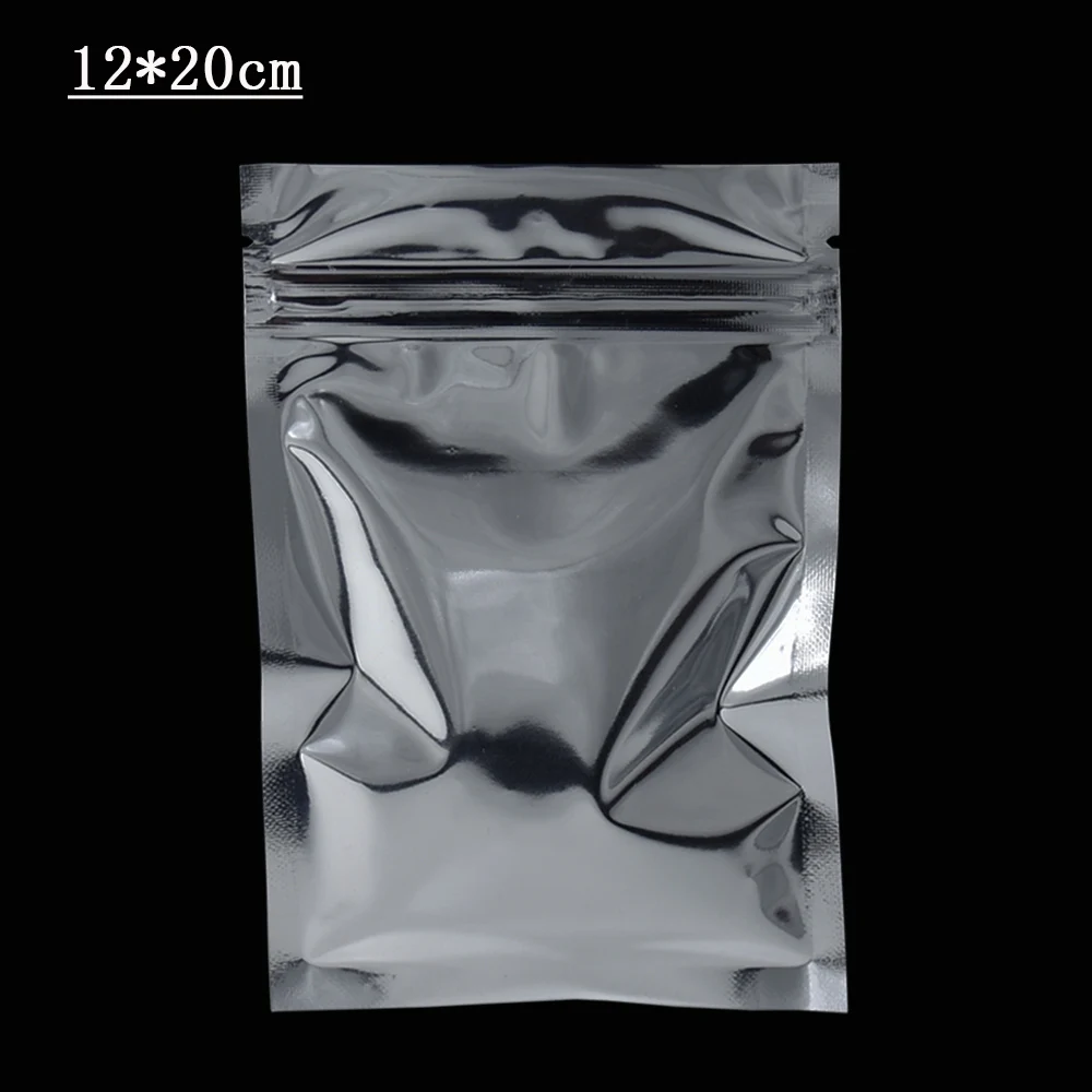 

Zipper Ziplock Aluminum Foil Bag Heat Sealable Food Smell Proof Mylar Pouch Candy Tea Nut Storage Valve Packing Bags 100Pcs/lot