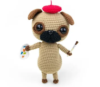 

crochet armigurumi rattle dog model number 8117