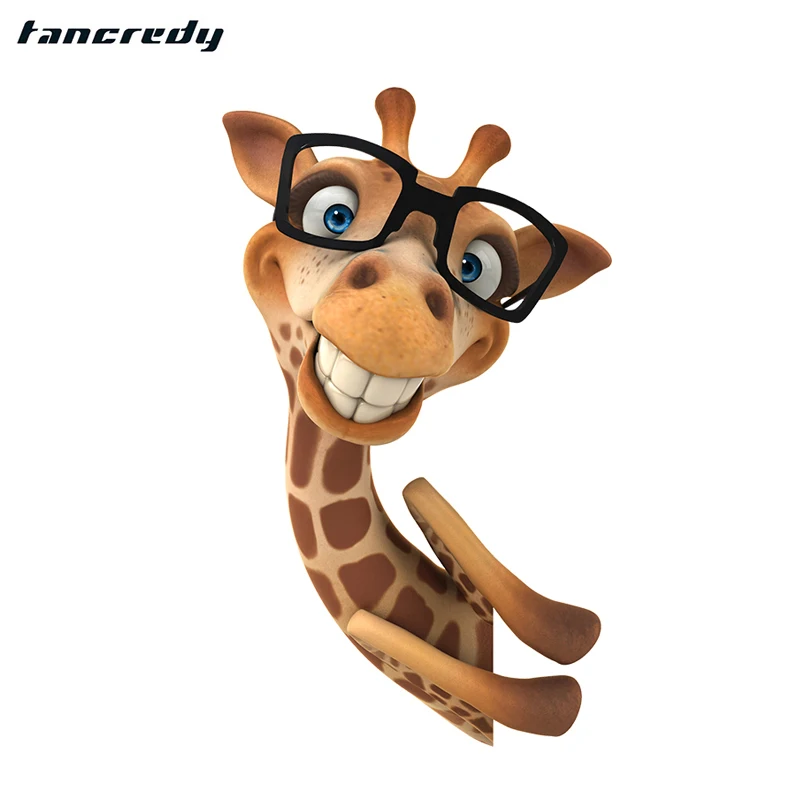 Tancredy 1 шт. автомобильные наклейки 3D картонные забавные очки Жираф
