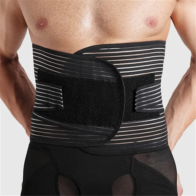High Quality Men Lumbar Support Brace Back Waist Belt Abdominal Slim