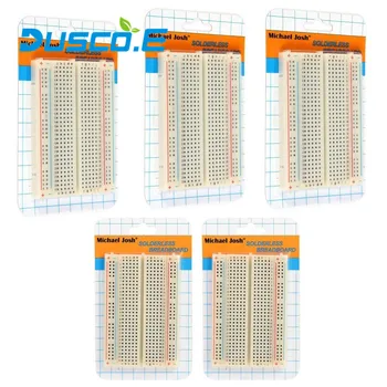 

5Pcs/Lot DIY 400 Points Solderless Bread Board Breadboard 400 PCB Test Board For ATMEGA PIC Arduino UNO 1602 LCD Free Shipping