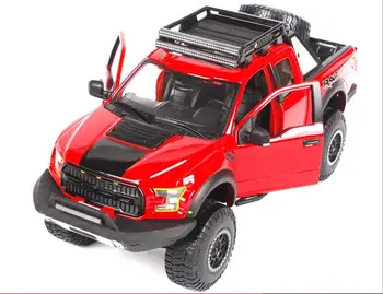 

1:24 Advanced alloy pickup model, high simulation Ford F-150 Raptor modified pickup, metal cast, high quality collection model