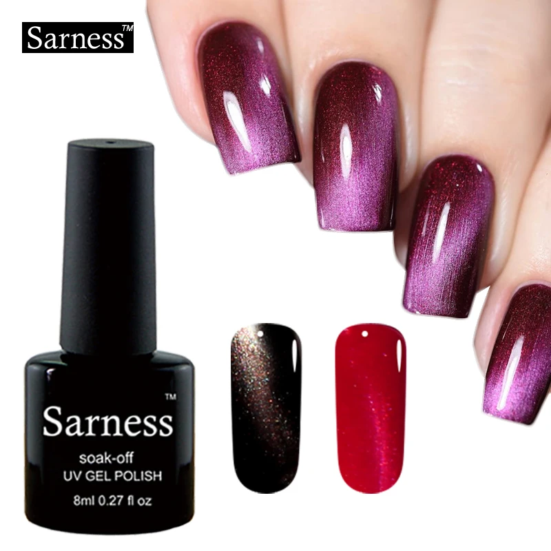 

Sarness Magnetic 3D Cat's Eye UV Gel Nail Polish Soak Off Nail Art Decorations Lacquer Professional Gellak UV LED Gel Polish