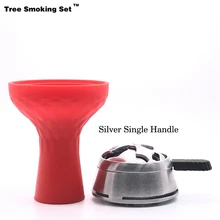 Красная чаша с одной ручкой Chicha Narguile Nargile курительная трубка-кальян аксессуары Cachimba Caloud для кальяна Dab инструмент подарок TWAN0356