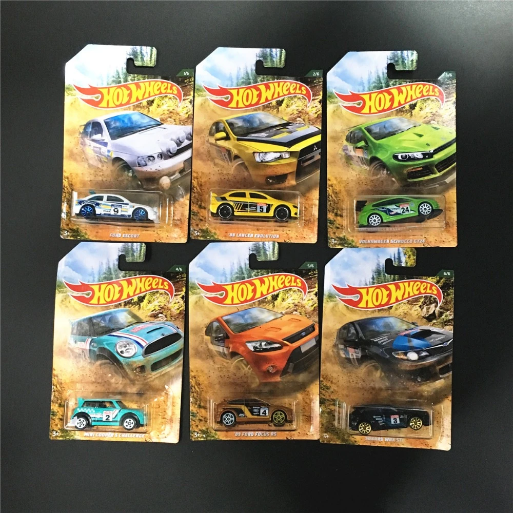 Hot Wheels coche de carreras de Rally para colección de fundidos a presión de Metal, vehículo de juguete para de Navidad, escala 1:64|Juguete fundido a presión y vehículos de