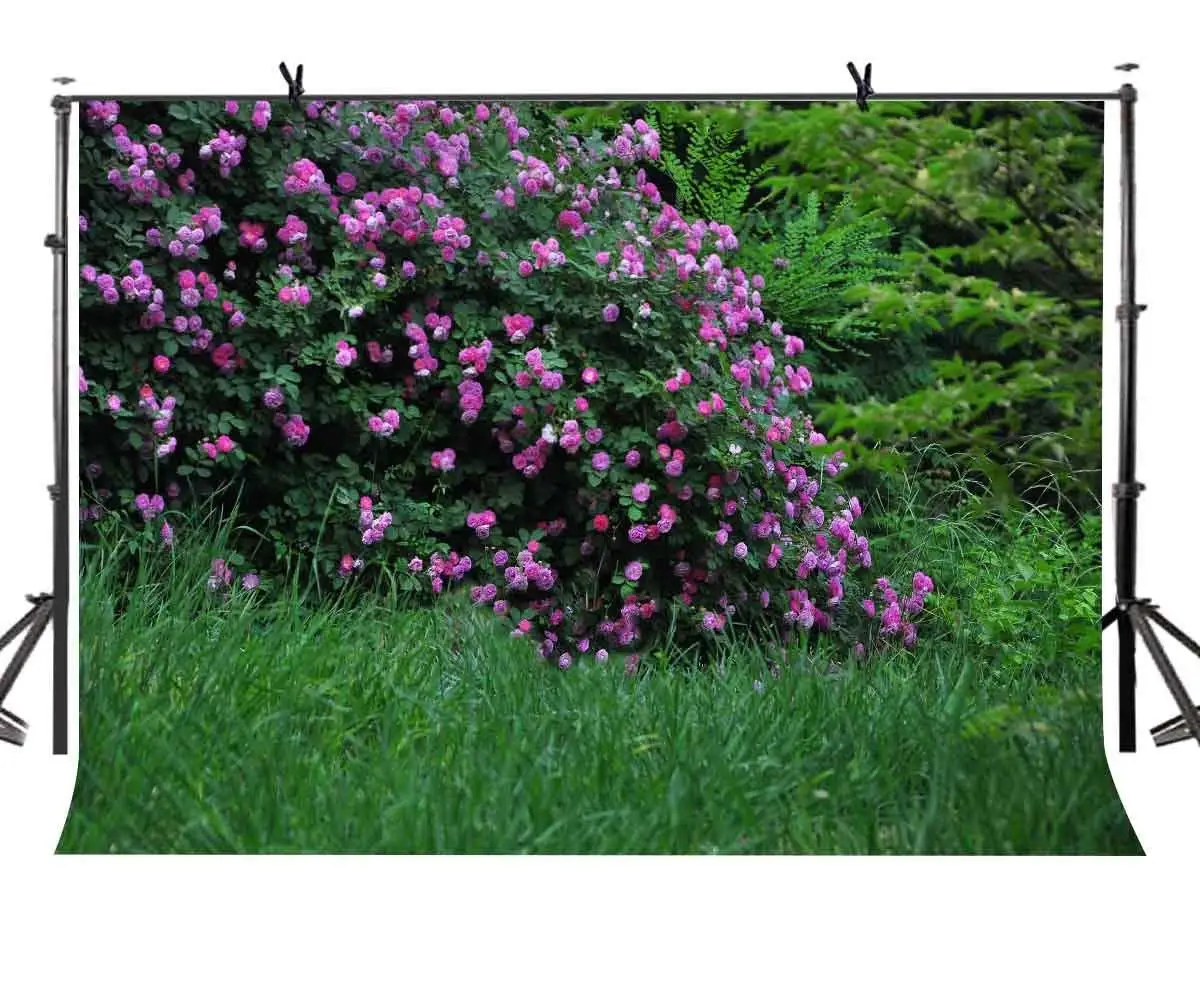 7x5ft Natural Scenery Backdrop Bouquets of Flowers Green Grass Photography Background and Studio Props | Электроника