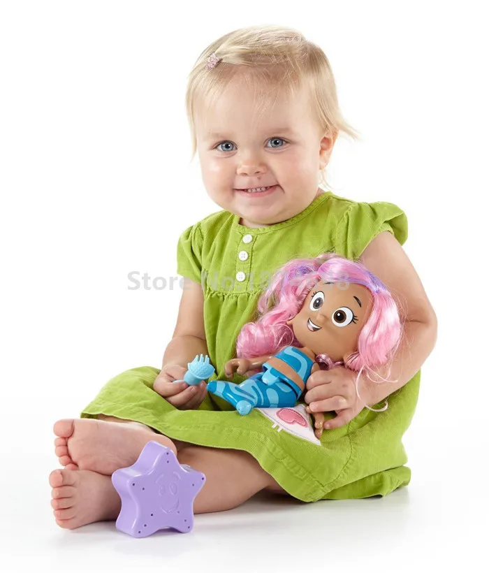 Пузырь гуппи Molly Для ванной игрушки куклы рис 20 см милые дети ребенок Для ванной Игрушечные лошадки Куклы для детей Обувь для девочек Подарки