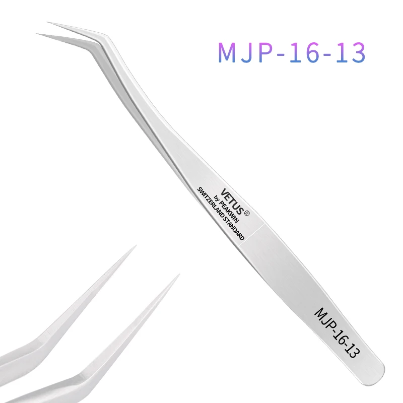 1PCS MJP-16-13 Пинцет VETUS MJP серии щипцы для макияжа 3D 6Dvolume Пинцет для наращивания ресниц ножницы Одежда высшего качества из нержавеющей стали пинцет - Цвет: 1PCS MJP-16-13