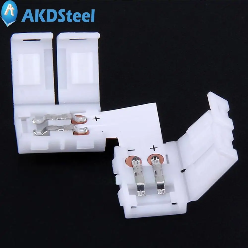 AKDSteel LED Strip Connector RGB 5050 4Pin 10mm L Shape For Connecting
