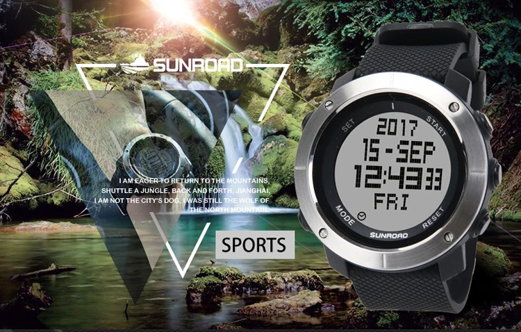 Sunroad FR1001 sports watch single description photo EN 01