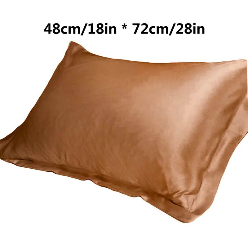 1 шт. одной чистого шелка цветная наволочка квадратной формы удобным для сна Спальня мягких подушек 48 см x 74 см