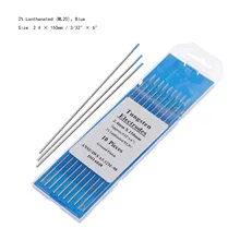 DRELD 10 шт./лот Tig Rod WL20 вольфрамовый электрод 2,4 мм(3/3") x150мм(6") 2.0% Lanthanated синий цвет для Tig сварочный фонарь