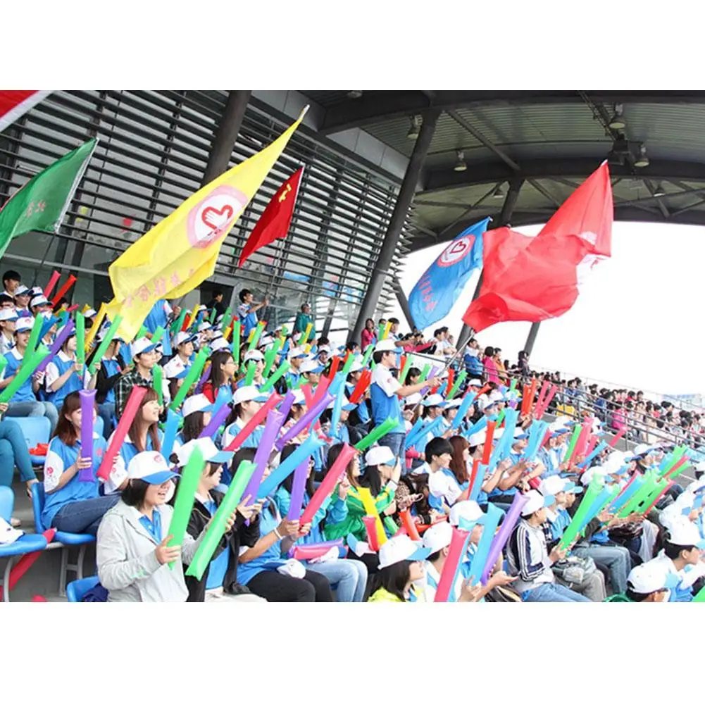 2 قطع عيد ميلاد حزب الرقص حزب الضرب عصا نفخ شريط الرياضية ألعاب التشجيع الجمهور الهتاف عصا