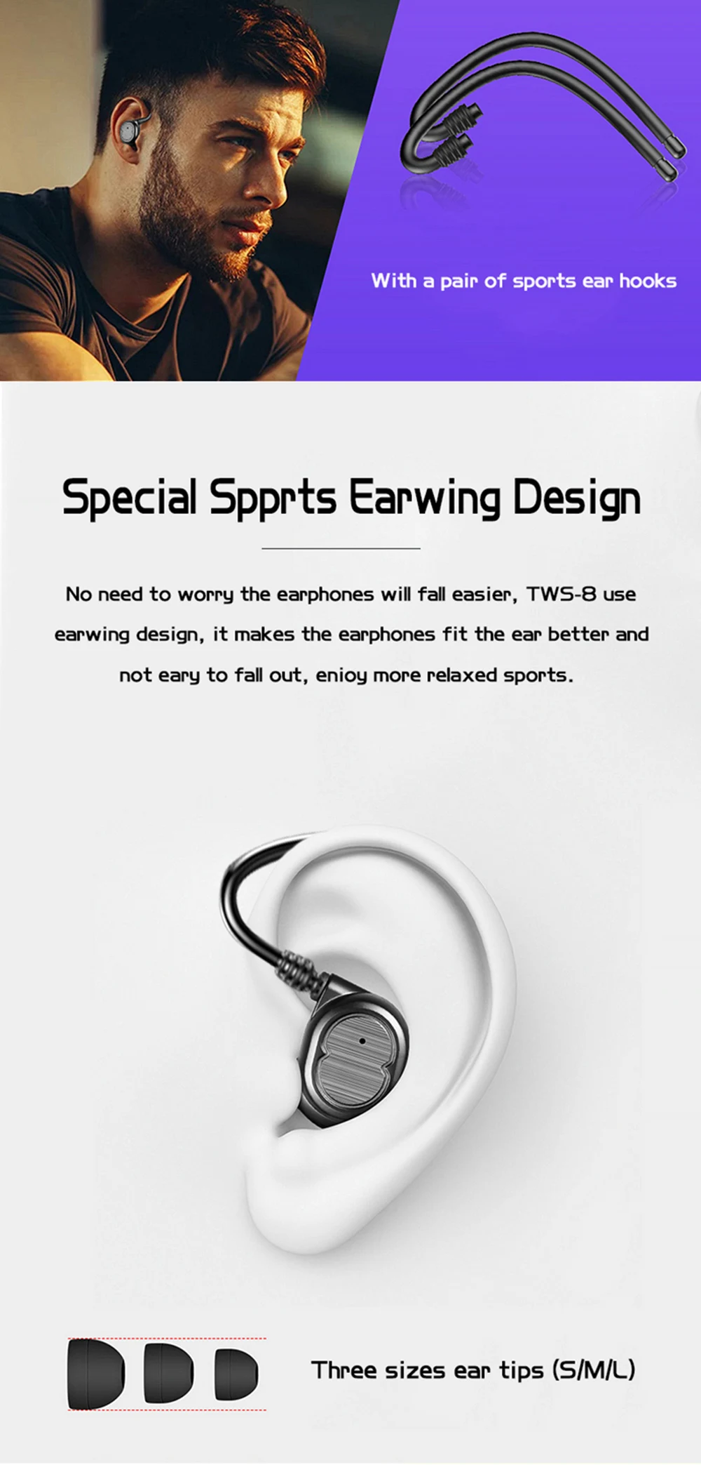 TWS Mini Wireless Bluetooth Earphones Bluetooth V5.0 HiFi Stereo Sound Headphones Headset IPX5 Waterproof Earbuds For All Phone (4)