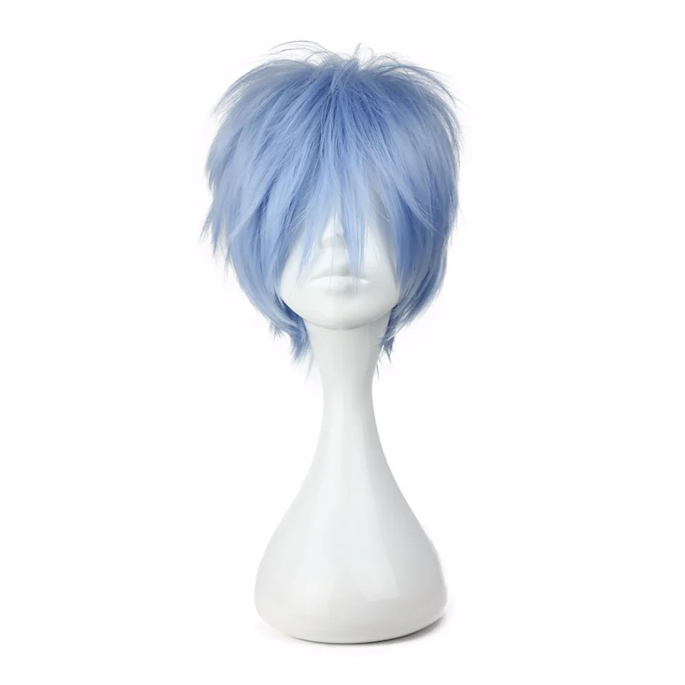 Mcoser 30 см химическое Ice Blue парик 32 см короткие Косплэй парик Бесплатная доставка 100% Высокая Температура Волокно 168a