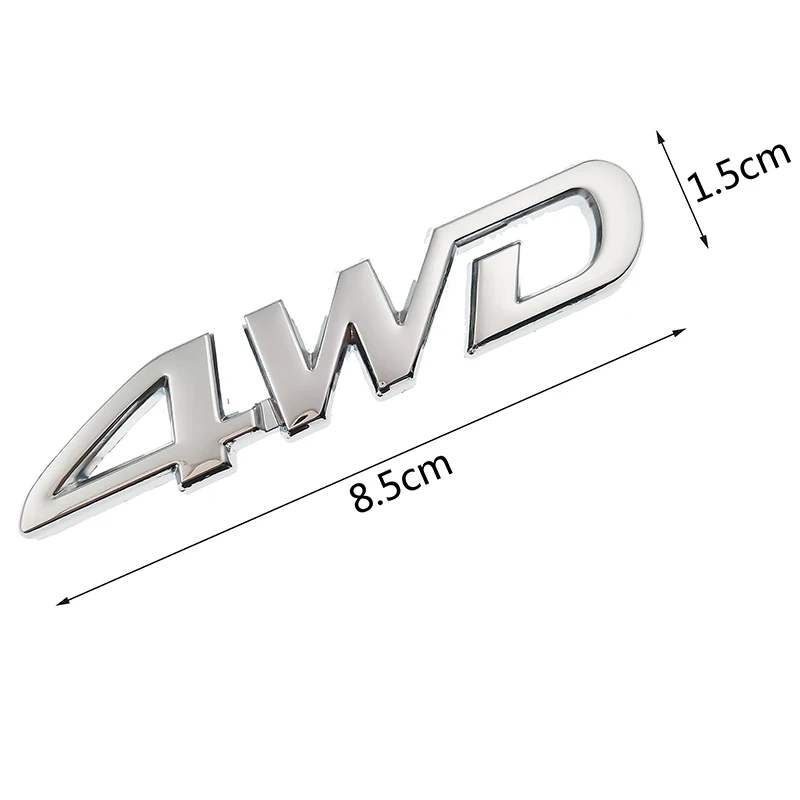 Металлическая наклейка 4WD с 3D хромированной эмблемой 4X4 Стайлинг автомобиля для