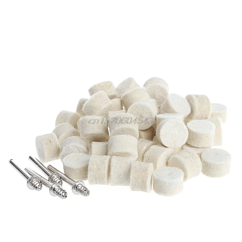 

50pcs Wool Felt Polishing Buffing Wheel Grinding Polishing Pad+4Pcs Shanks for Dremel Rotary Tool Dremel R02 Whosale&DropShip