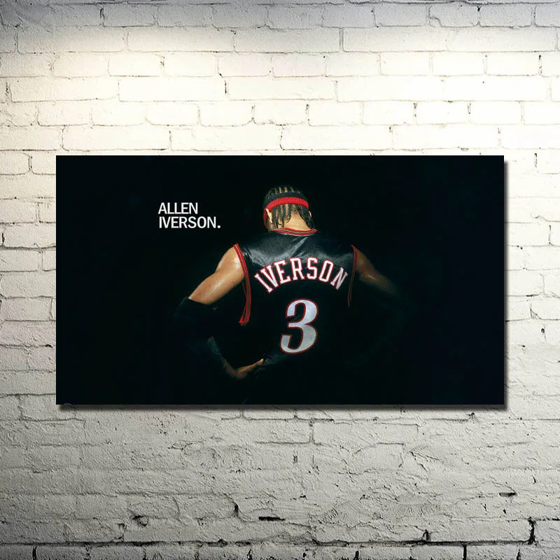 

Allen Iverson Basketball Star Silk Cloth Poster 13x24 20x36inch Basketball Pictures for Home Wall Decor 018