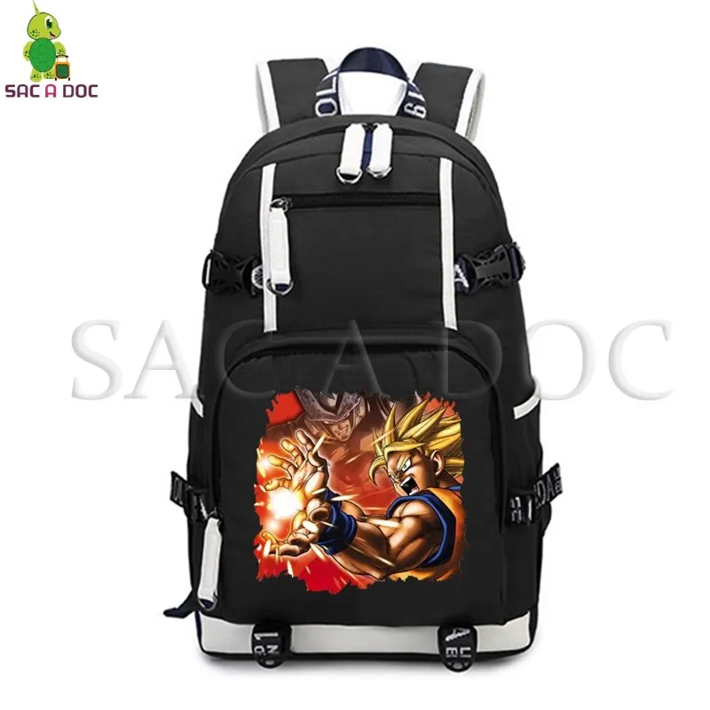 

Dragon Ball Super Backpack Super Saiyan Goku VS Cell Printing Laptop Backpack for Teens Women Men Casual Rucksack Travel Bags
