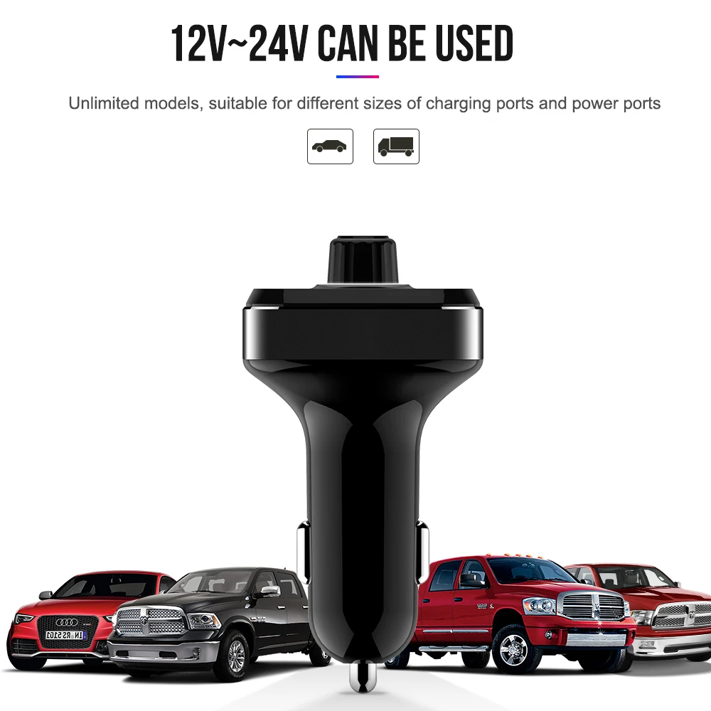 3.1A type-C умная музыка Bluetooth автомобильный комплект MP3 для fm-излучателя Прямая