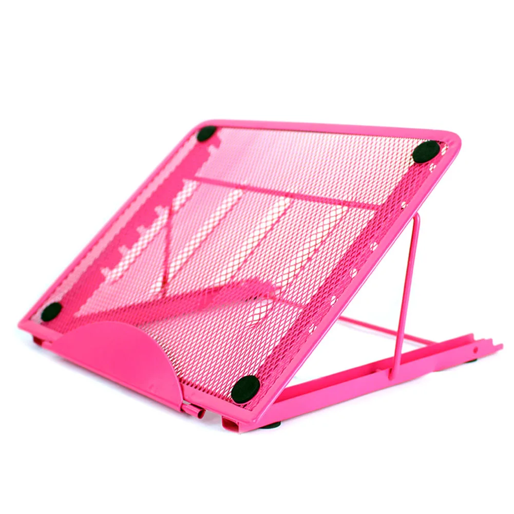 Горячая регулируемый стол для ноутбука Подставка, лоток Ленивый Складной Держатель ноутбука Упор Настольный - Цвет: Розовый