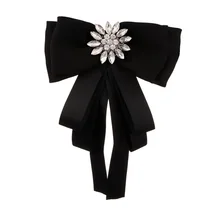 Однотонный цветной галстук-бабочка, женский воротник, галстук-бабочка, брошь