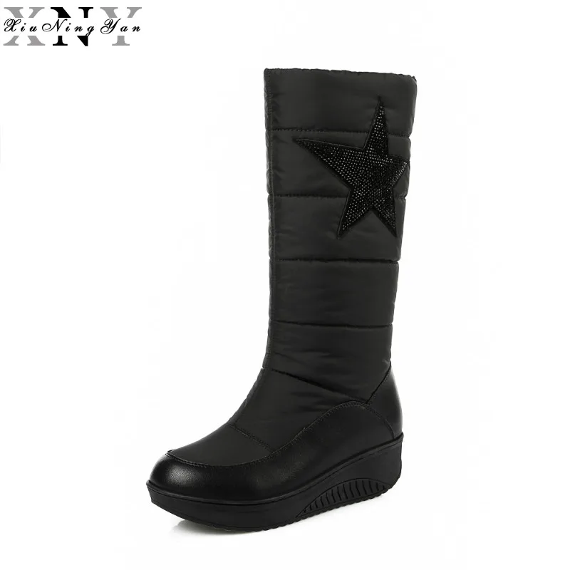 XiuNingYan Russian Famous Brand Winter Boots Women High Quality Women's Winter Shoes Female Snow Boots Comfortable Woman Shoes