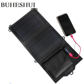 

BUHESHUI 8W Portable Solar Charger for Mobile Phone iPhone Solar Panel Charger Foldable Solar USB Battery Charger Free Shipping