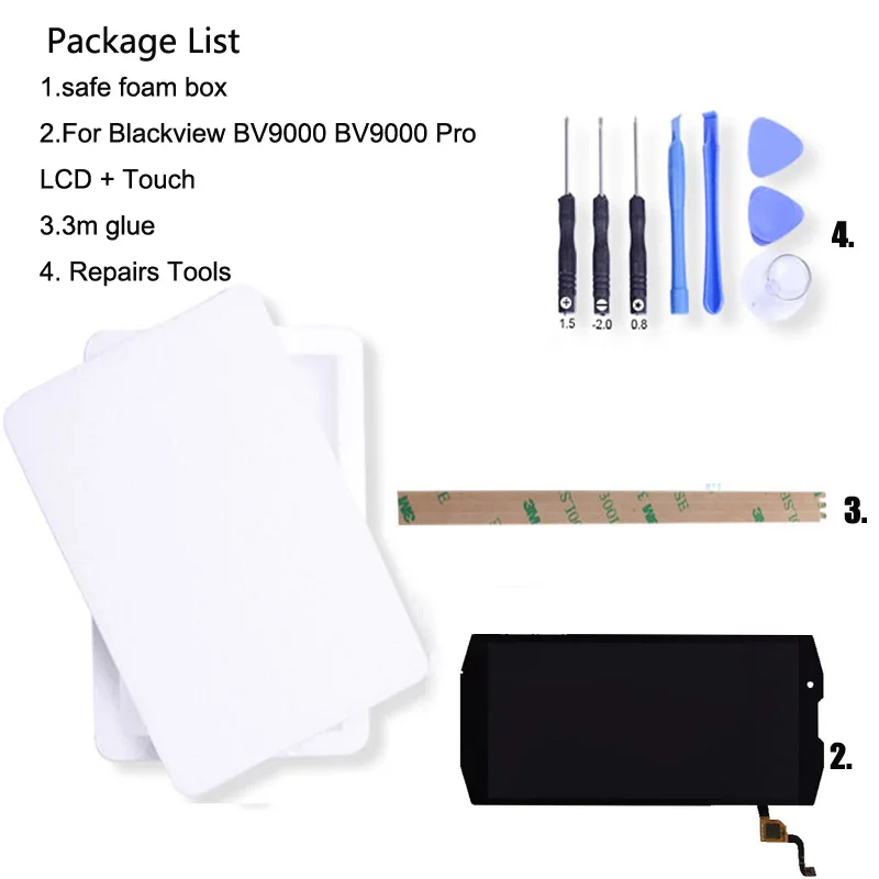 For Original BLACKVIEW BV9000 BV9000 Pro LCD Display With Touch Screen Digitizer Assembly Replacement Parts HTT057F053-A0