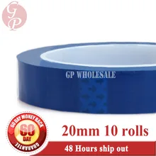 10x 20 мм* 66 м* 0,06 мм изолировать майларовая пленка высокого Температура, ударопрочный, пламени для трансформатор обмотка на катушке синий# DC12