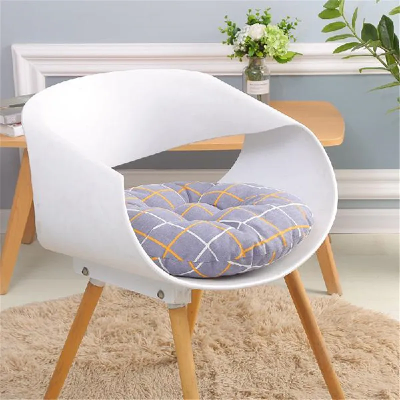 Хлопок лен офисное кресло подушка круглый коврик для сидения обеденного стула