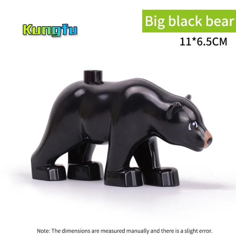 Legoing Duploed Animal Series Model Figures Dinosaurs Lion Big Building Blocks Animals Educational Toys For Kids Children Gift
