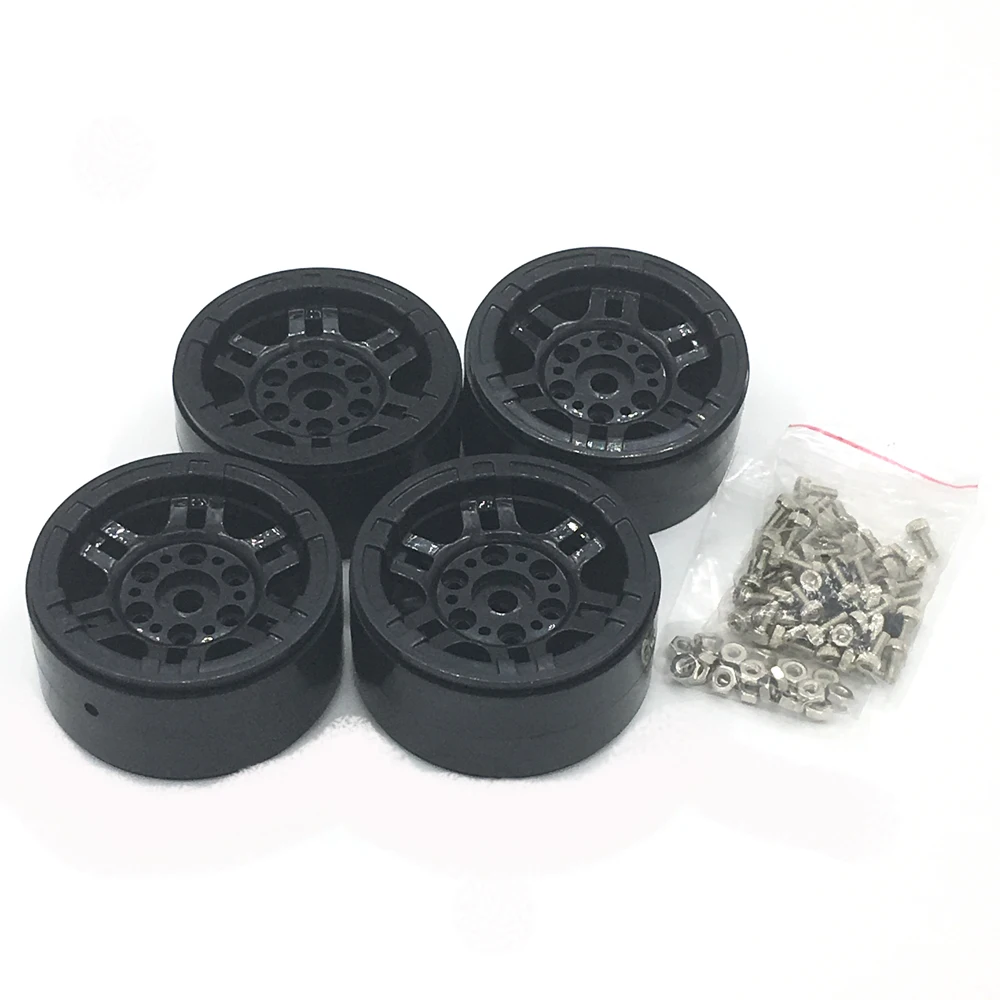 

4PCS 1.9 Inch Beadlock Wheel Rim for 1/10 RC Crawler Axial SCX10 TAMIYA CC01 RC4WD D90 D110 TF2 RC Car Wheel Hub