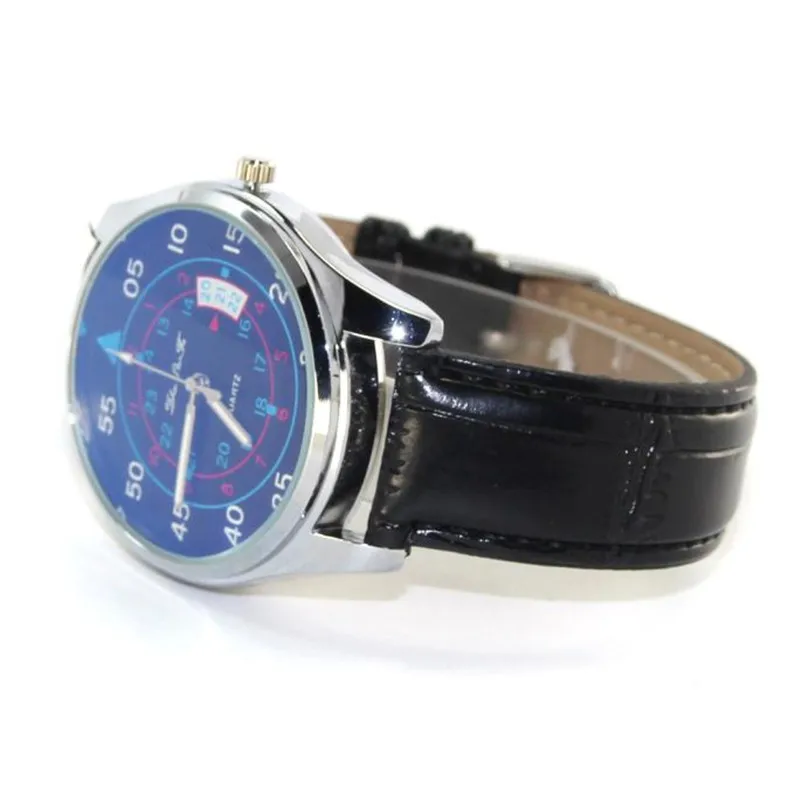 New Listing Men Watch Fashion Male Digital Pattern Leather Band Analog Quartz Vogue Wristwatches Clock Relogio Masculino M09 (2)
