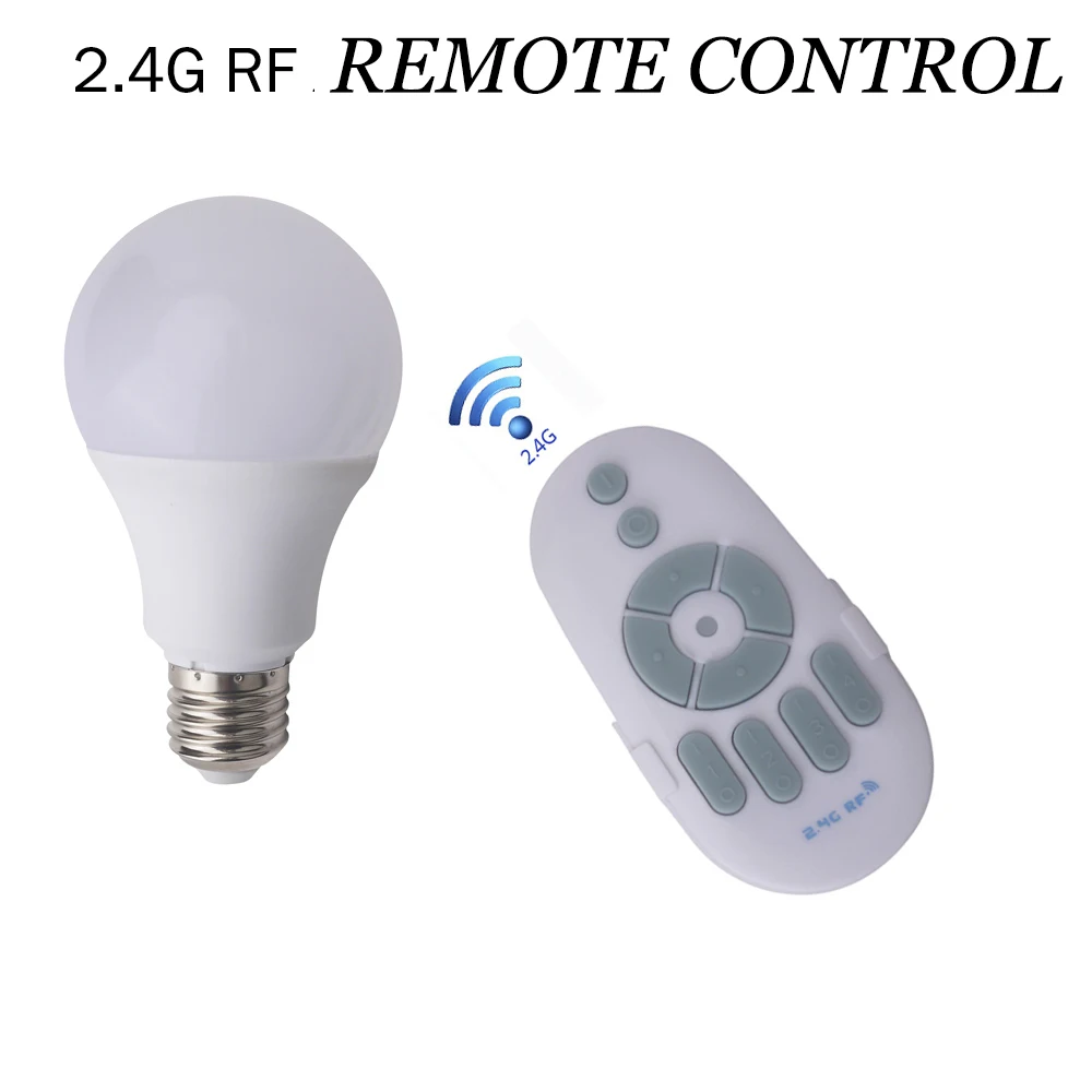 E27 Dimmable LED Bulb Warm White Cold White 7W 9W Remote Control 2.4G RF Wireless +WiFi Lighting