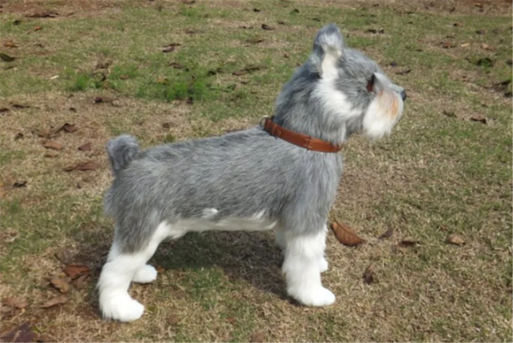 simulated schnauzer plush toy dogs animals kids gift doll4