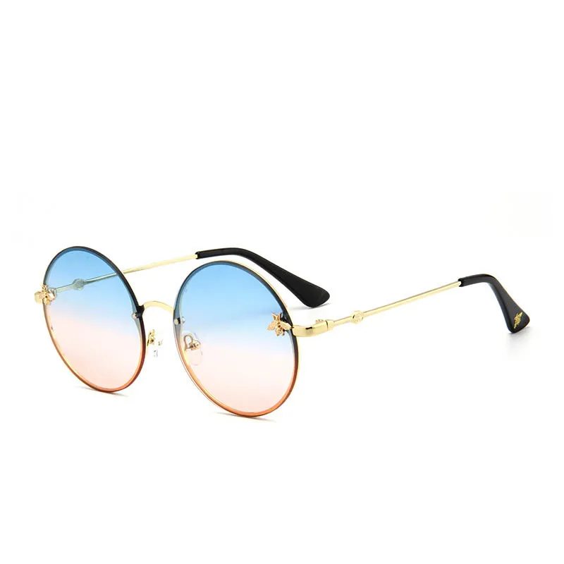 Модные Gafas брендовые дизайнерские UV400 ретро очки для вождения, унисекс солнцезащитные очки для женщин, Oculos de sol круглая металлическая оправа - Цвет линз: C8