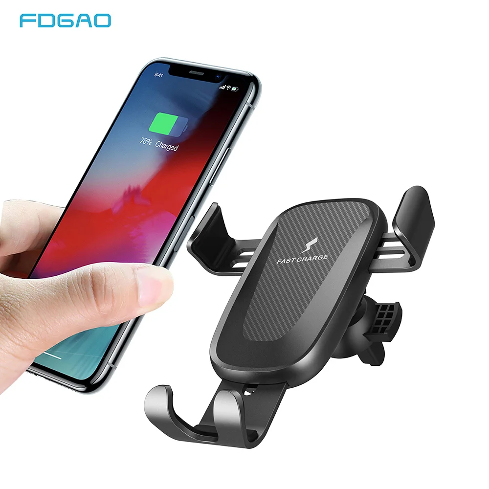 

FDGAO Wireless Charger 10W Quick Charge Qi Fast Charging Phone Holder For iPhone X 8 XS Max XR For Samsung Galaxy S8 S9 Note 9 8