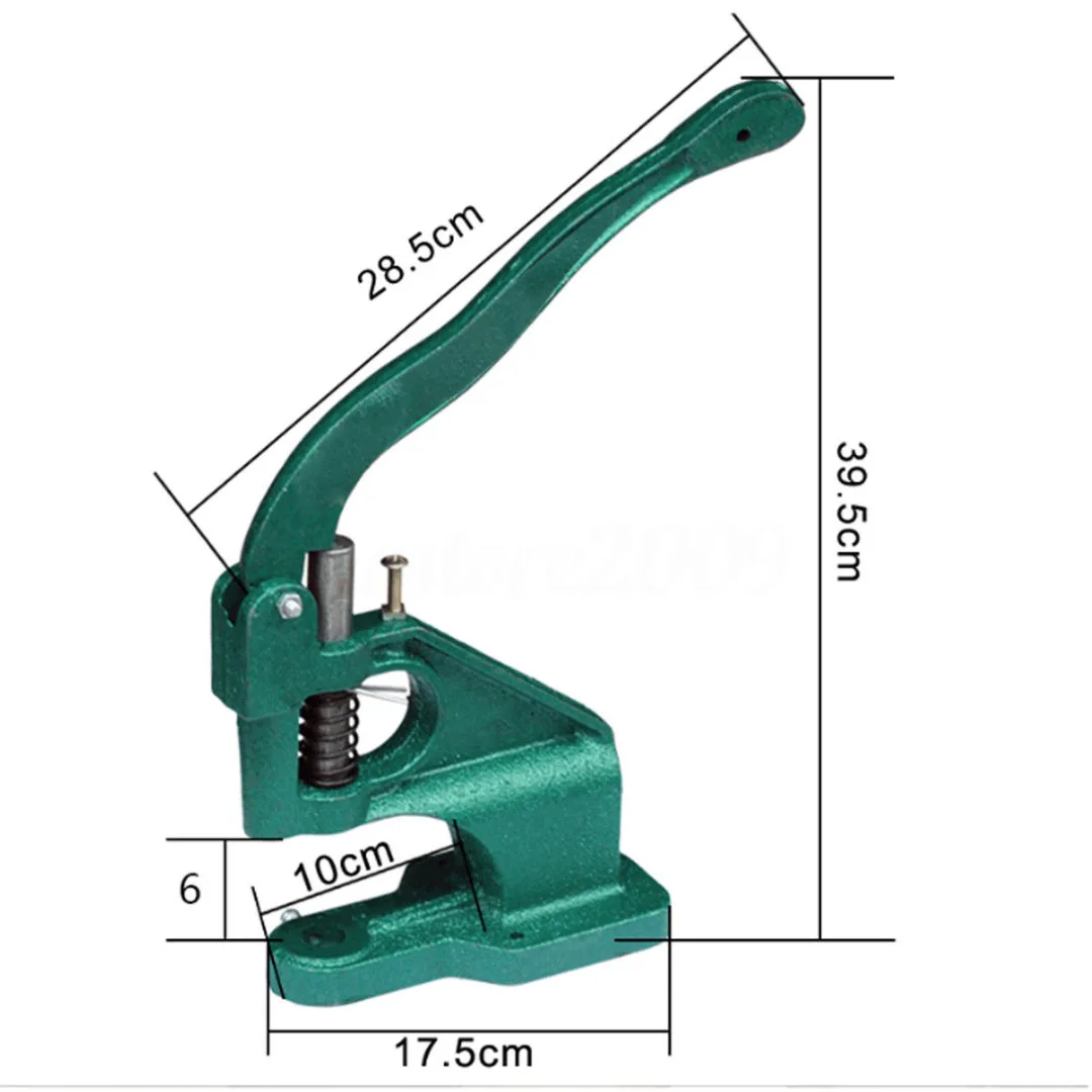Manual Hand Pressure Snap Pressing Machine Clamp Snap Clip On Tool Metal Green Rivets Molds Snaps Button installation tool